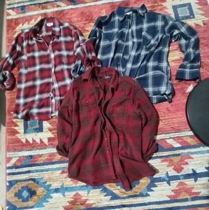 3 flannels bundle